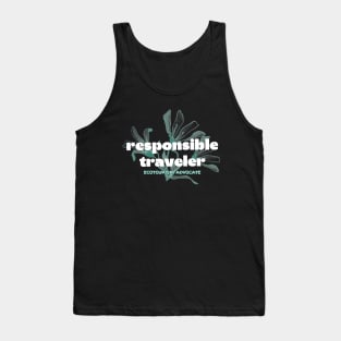 Traveler, ecotourism, travel, traveling, tourist, tourism. Tank Top